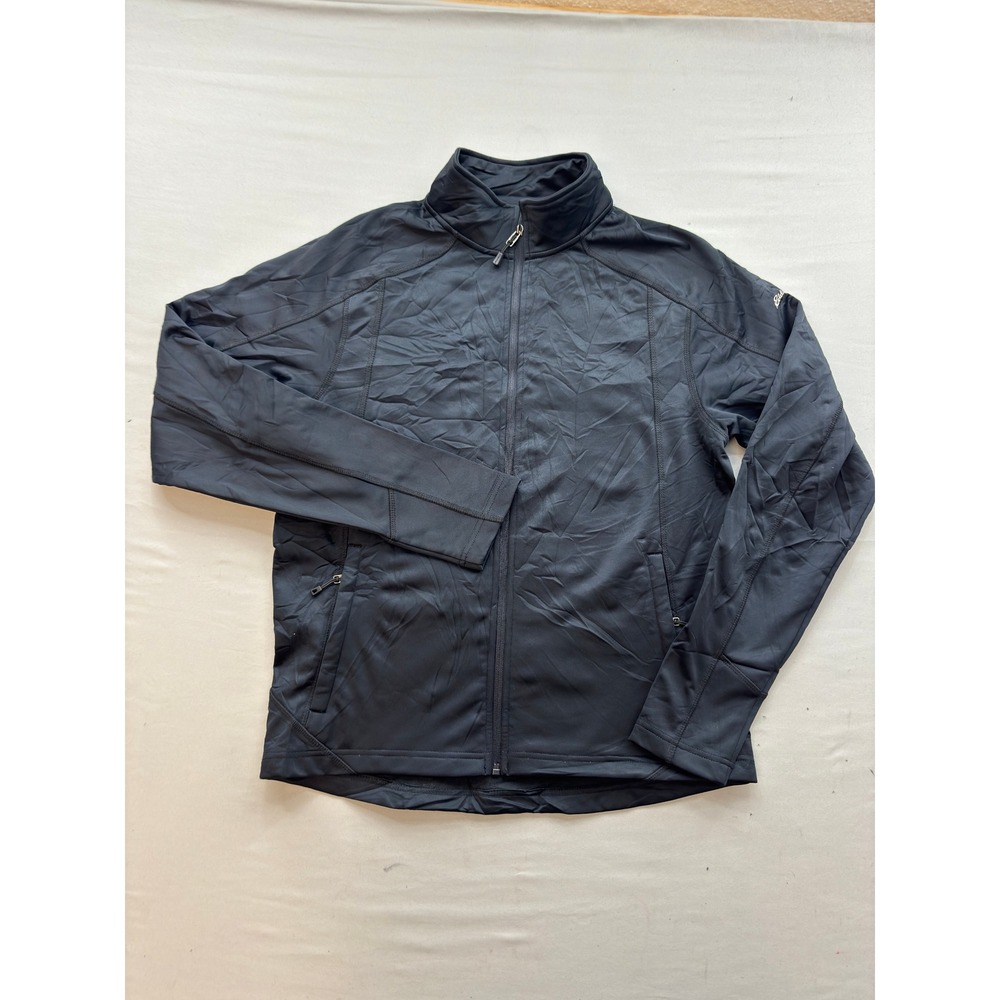 Eddie Bauer Mens Black Full Zip Performance Jacket Caesars Palace Logo Medium